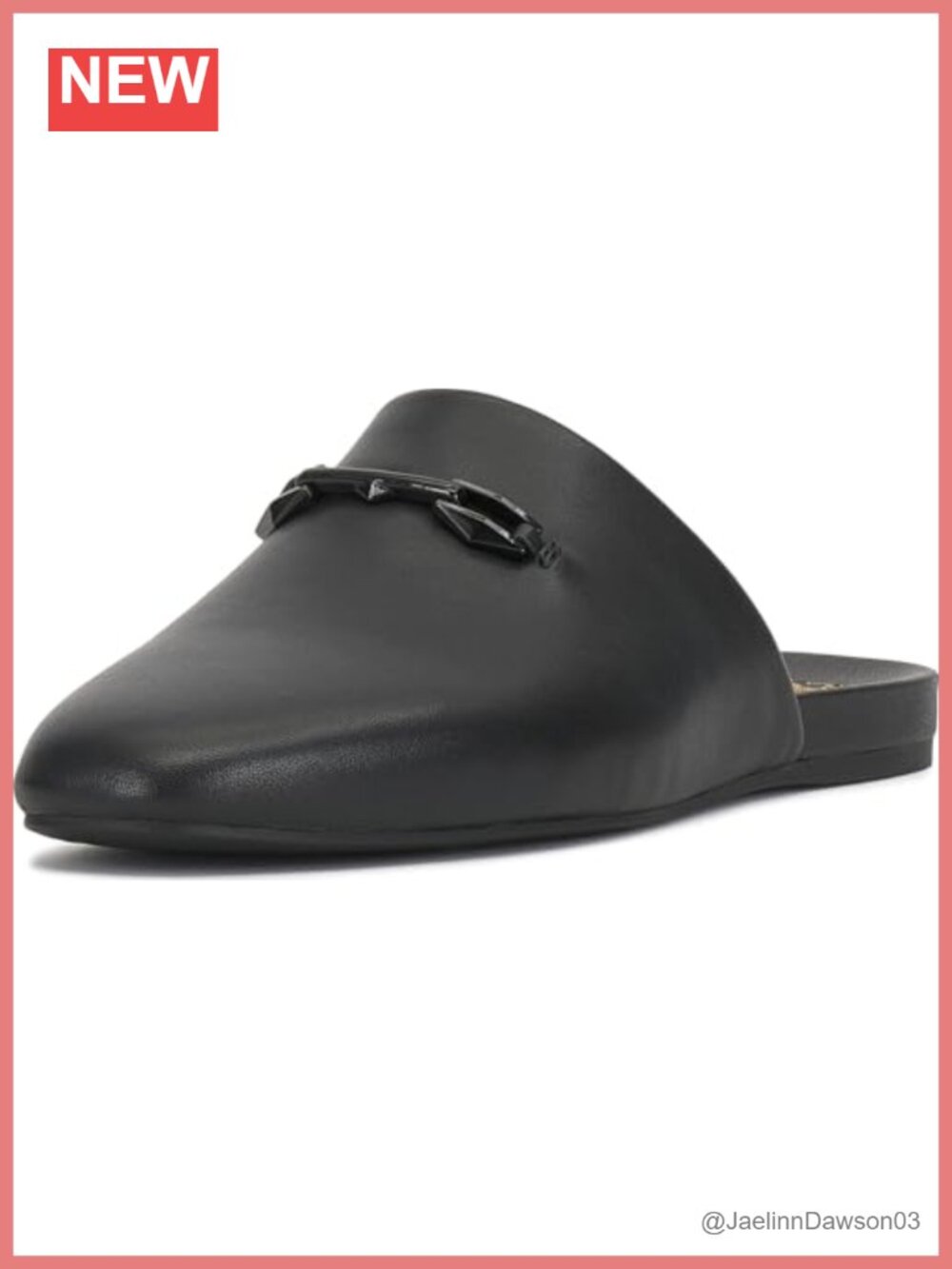 Vince Camuto Macassie Slip-on Flat Mule Leather Almond Toe Pull-On
